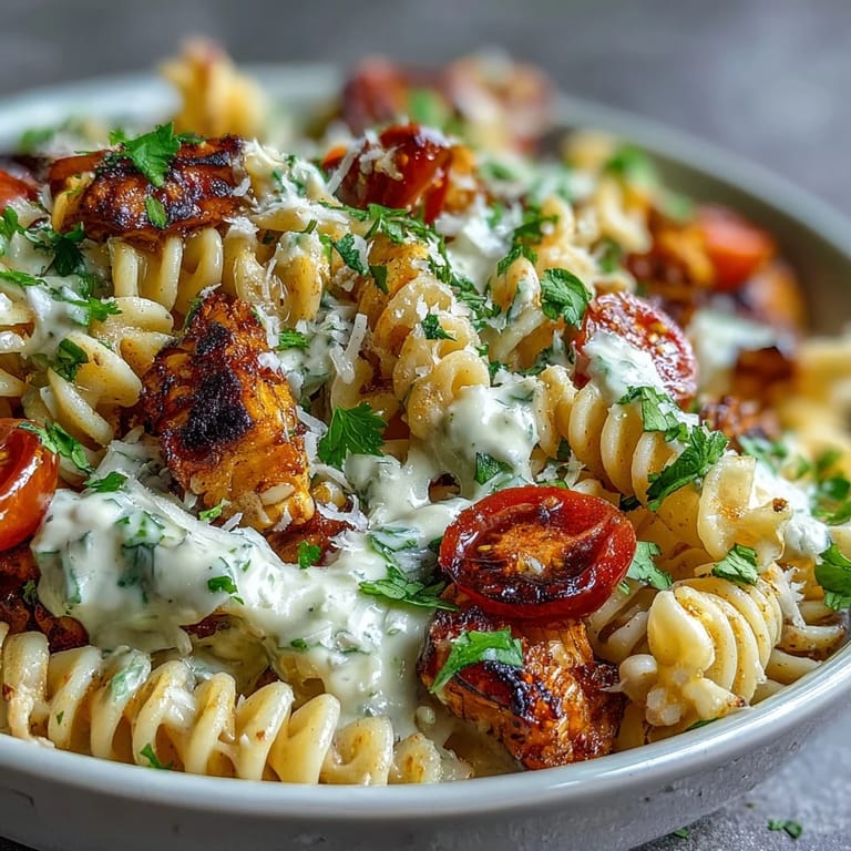 Colorful Mexican Street Corn Elote Pasta Salad featuring juicy cherry tomatoes, fresh cilantro, and a tangy lime dressing, perfect for summer cookouts or picnics.