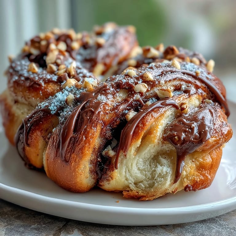 Gorgeous twisted babka bread filled with creamy Nutella, offering a soft, buttery crumb and irresistible flavor.