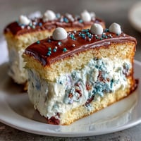 Pisces Birthday Cake with Ocean Galaxy Buttercream, a dreamy vanilla cake swirled with marbled blue and purple buttercream for a cosmic look.