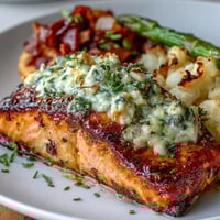 Garlic Butter Salmon with Asparagus, roasted to perfection with tender salmon and crisp asparagus in a fragrant garlic butter sauce.