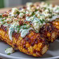 Creamy, smoky grilled corn elote with tangy sauce, crumbled cheese, and chili powder—perfect summer side bursting with flavor.
